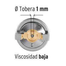 Cargar imagen en el visor de la galería, Pistola p/retoque gravedad, HVLP,vaso plástico,boquilla 1 mm
