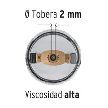 Cargar imagen en el visor de la galería, Pistola p/pintar gravedad HVLP,vaso plástico, boquilla 2.0mm
