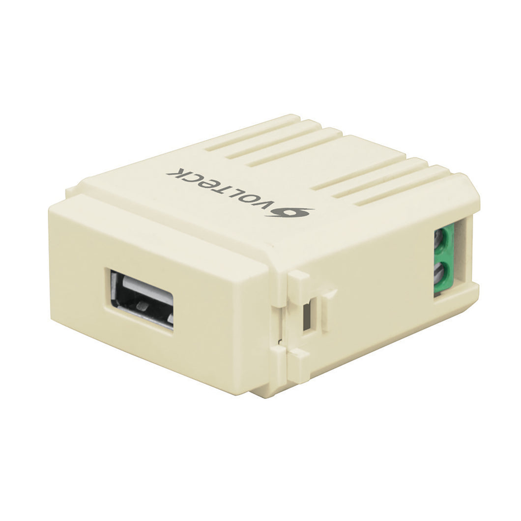 Módulo puerto USB, línea Italiana, color marfil