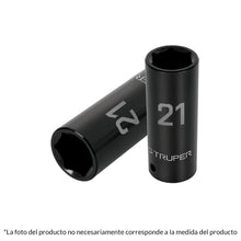 Cargar imagen en el visor de la galería, Dado de impacto, largo, 6 puntas, cuadro 1/2&#39; de 21mm
