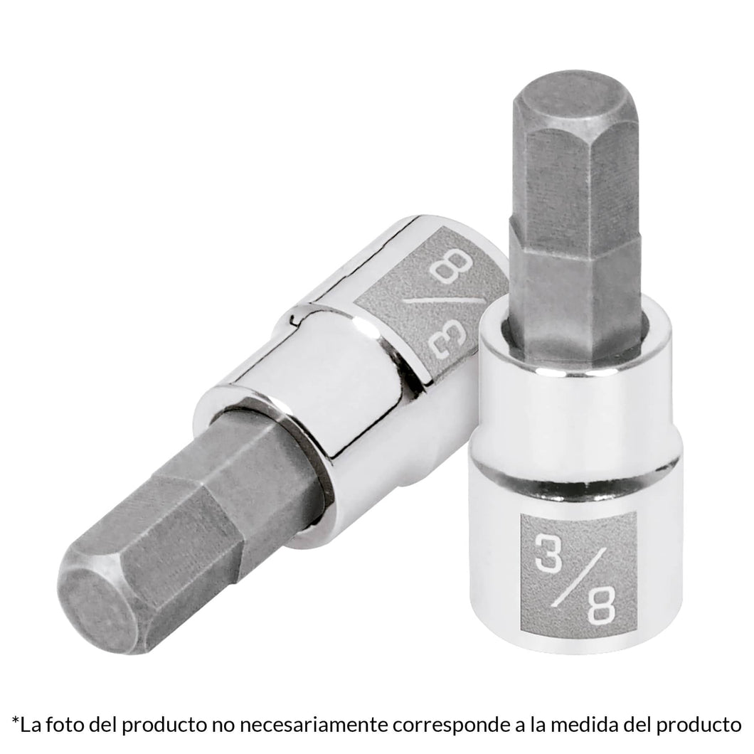 Dados de punta hexagonal, cuadro 3/8' de 4mm.