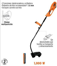 Cargar imagen en el visor de la galería, Desbrozadora eléctrica 1000 W, 14&#39; de corte mango &#39;D&#39;
