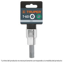 Cargar imagen en el visor de la galería, Dados punta Torx, cuadro 3/8&#39;, T-60
