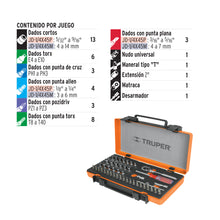 Cargar imagen en el visor de la galería, Juego de autoclé, cuadro 1/4&#39;, 45 piezas, milimétricos
