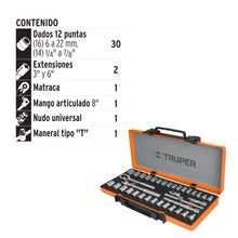 Cargar imagen en el visor de la galería, Juego de autoclé, cuadro 3/8&#39;, 36 piezas, std y mm
