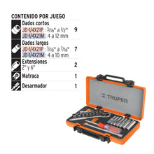 Cargar imagen en el visor de la galería, Juego de autoclé, cuadro 1/4&#39;, 20 piezas, milimétricos
