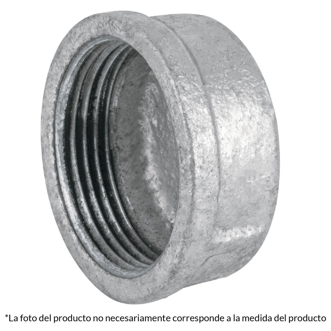 Tapón capa, acero galvanizado, 2'