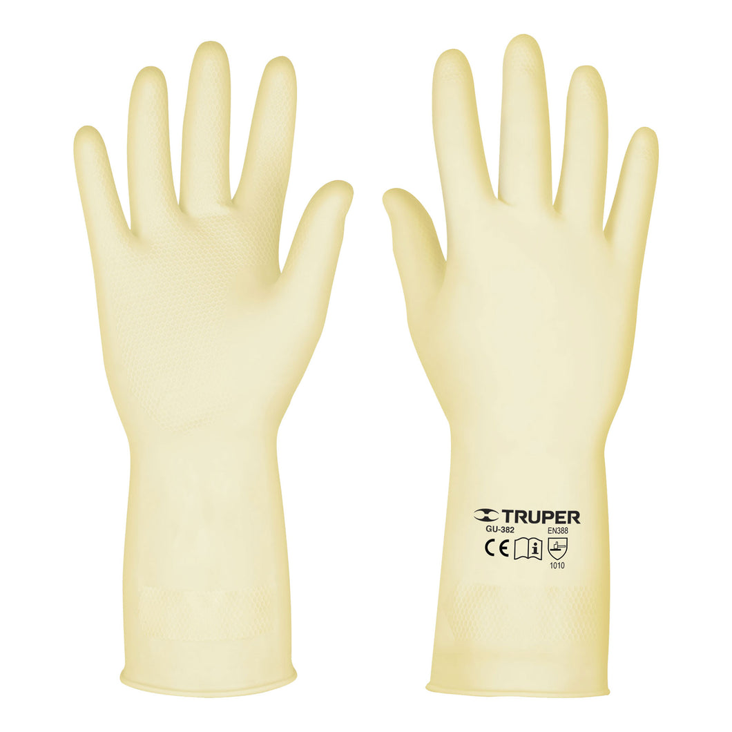 Guantes de látex para manejo de alimentos, medianos