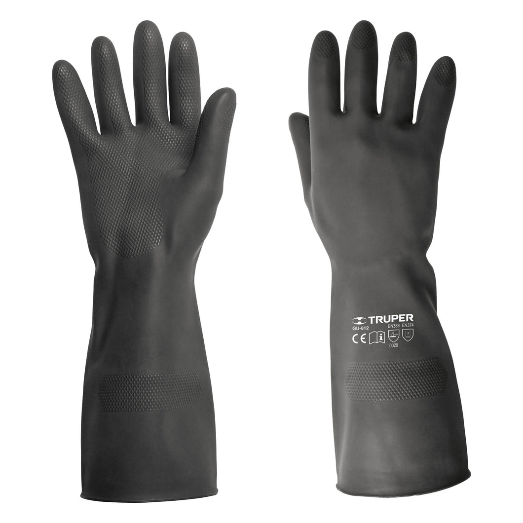 Guantes de neopreno para manejo de químicos, medianos