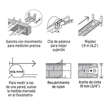 Cargar imagen en el visor de la galería, Flexómetro Gripper, contra impacto, 5 m, cinta 19 mm
