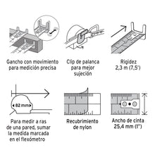 Cargar imagen en el visor de la galería, Flexómetro Gripper, contra impacto, 8 m, cinta 25 mm
