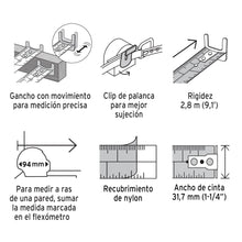 Cargar imagen en el visor de la galería, Flexómetro Gripper, contra impacto, 10 m, cinta 32 mm
