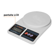 Cargar imagen en el visor de la galería, Báscula digital base plástica para cocina capacidad 5kg
