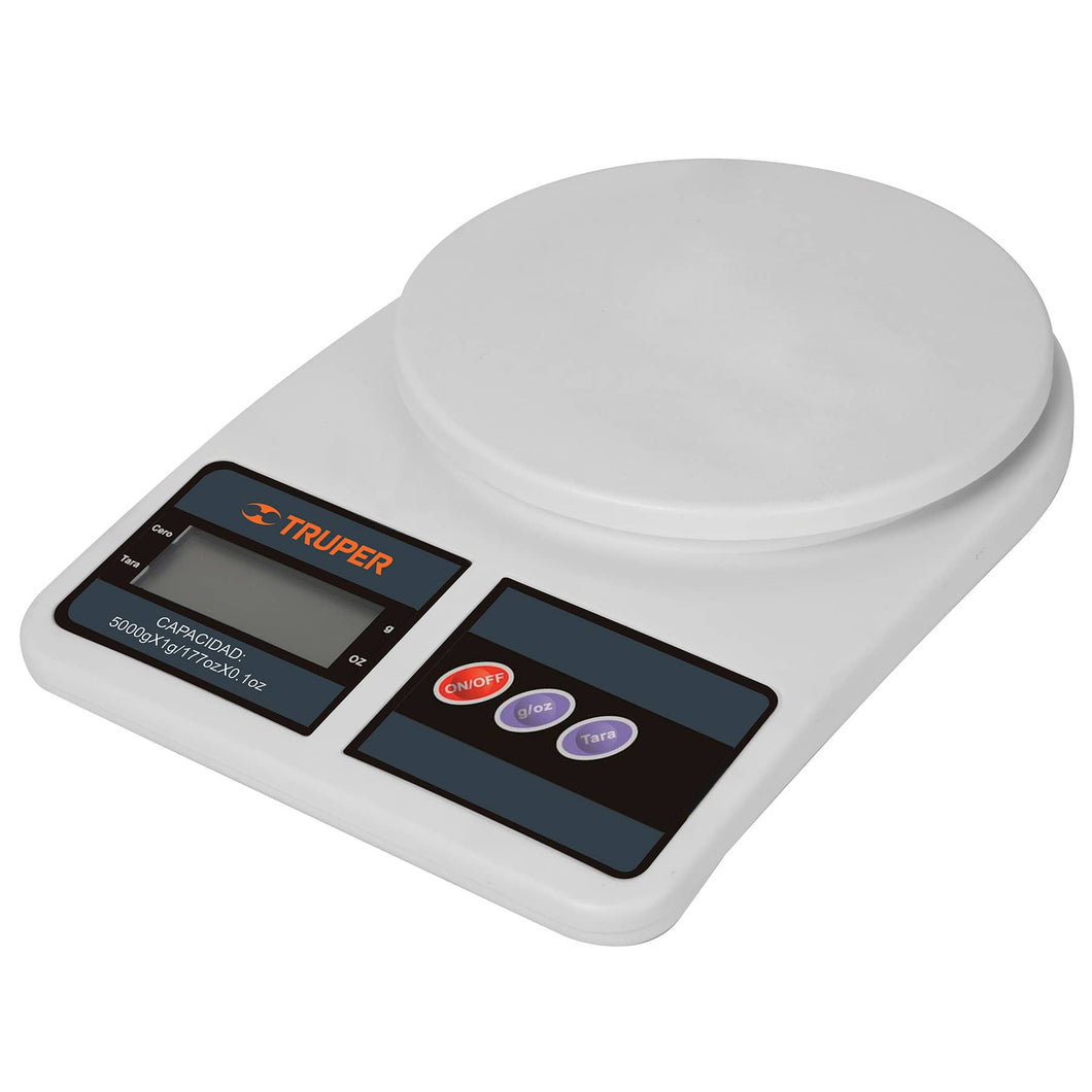 Báscula digital base plástica para cocina capacidad 5kg