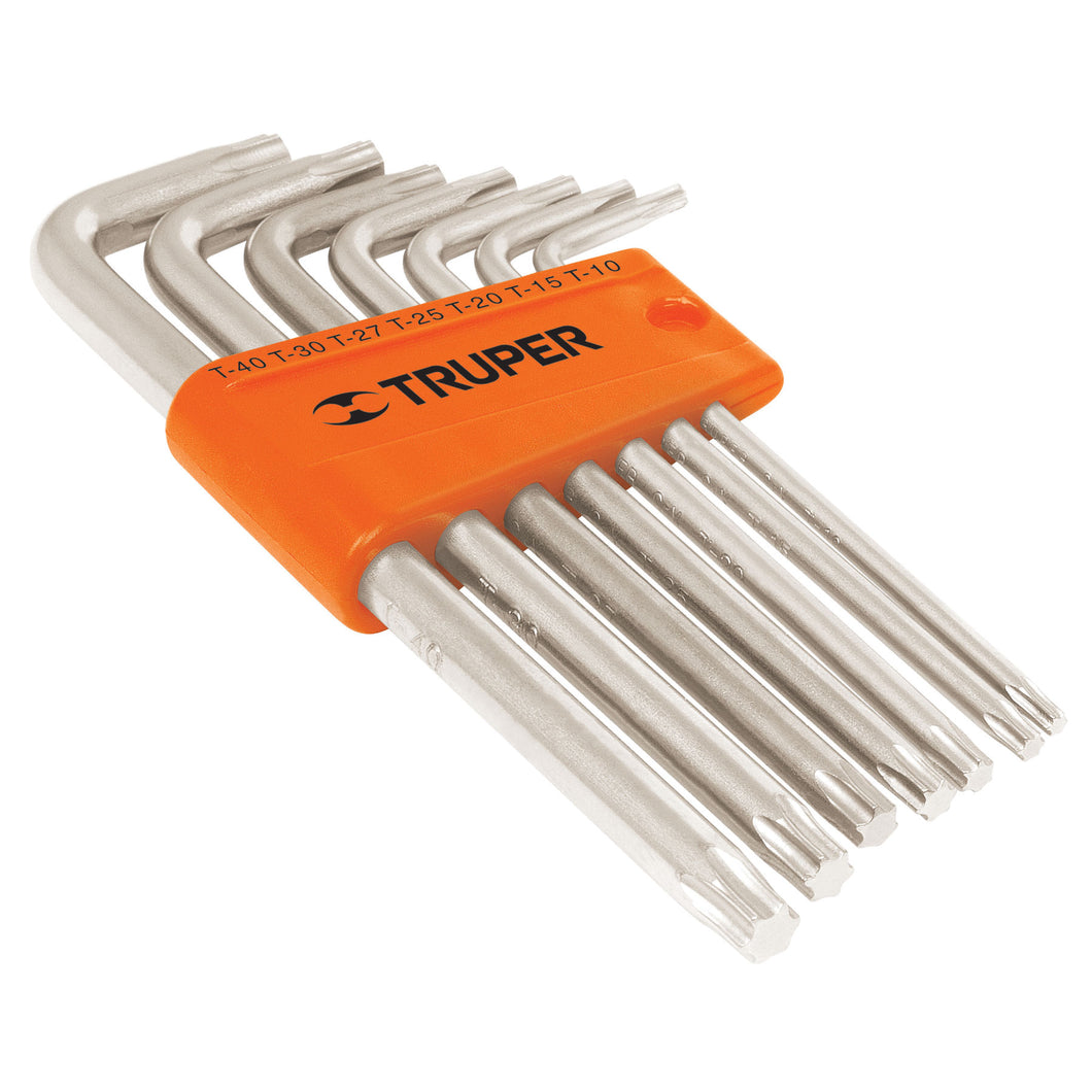 Juego de llaves Torx, 7 piezas, largas