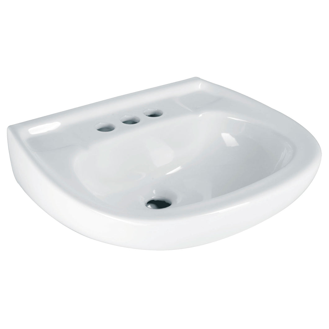 Lavabo cerámico con rebosadero, blanco