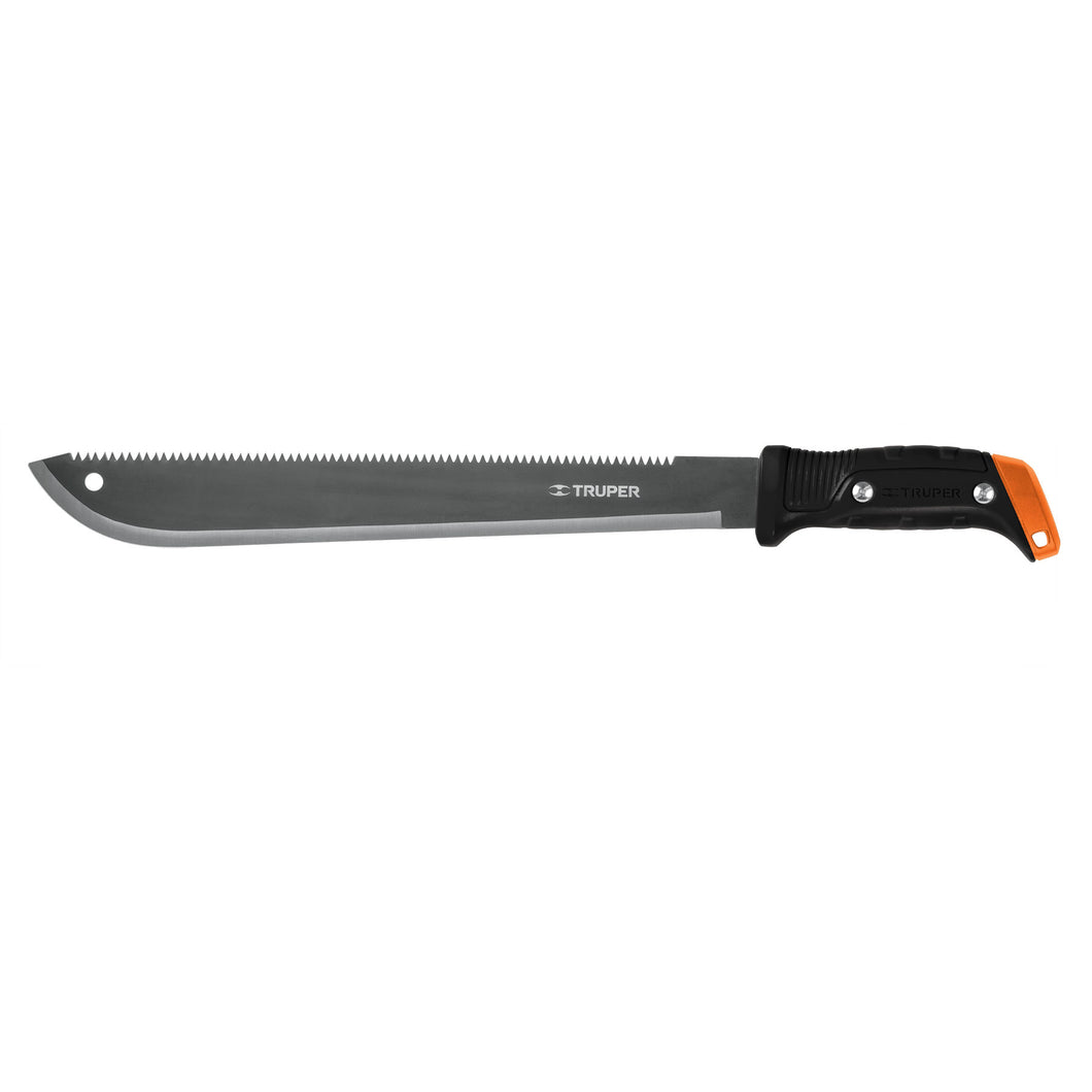 Machete doble filo, 18', en blister