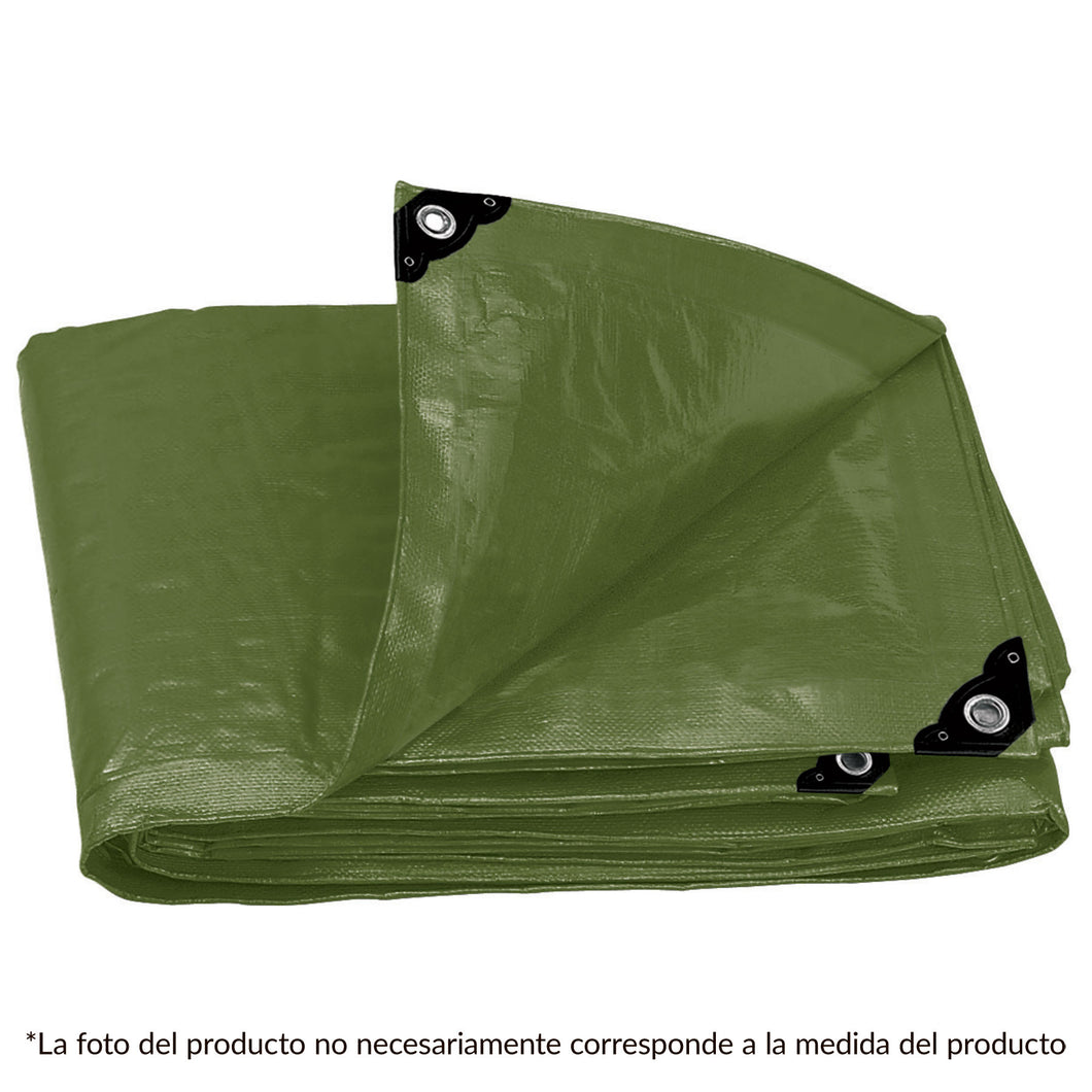 Lona uso rudo, verde olivo, 4 X 6 m, Truper Expert