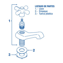 Cargar imagen en el visor de la galería, Juego 2 llaves para lavabo, manerales de cruceta, Aqua
