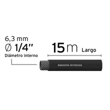 Cargar imagen en el visor de la galería, Manguera para alta presión, 15 mts, 1/4&#39;
