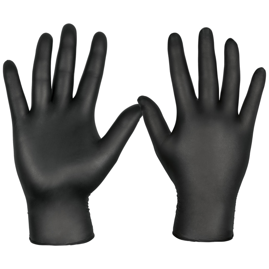 Guantes de nitrilo, desechable, negro, chico, caja 100piezas