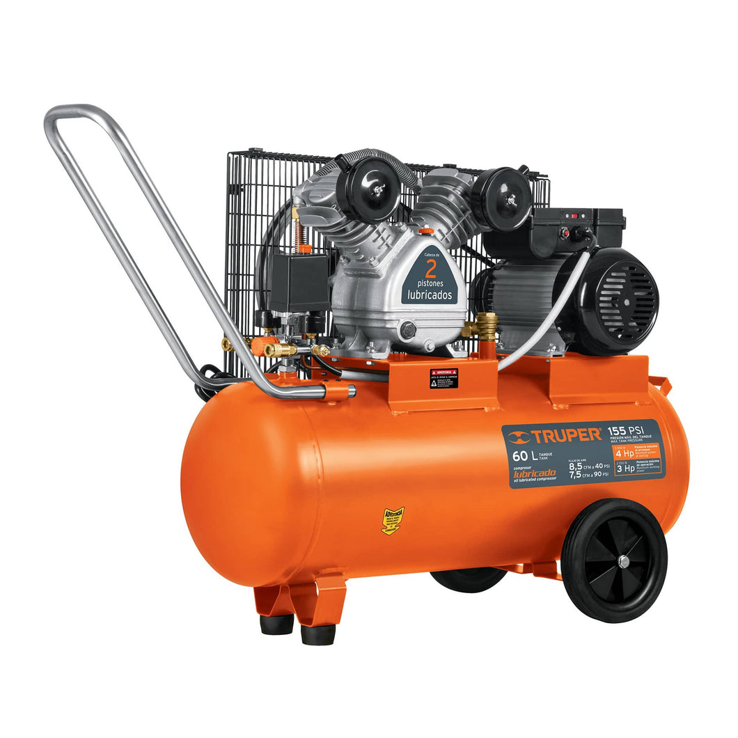 Compresor horizontal, 25 L, 3 Hp (potencia máxima ), 220V