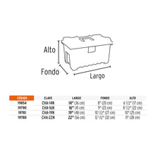 Cargar imagen en el visor de la galería, Caja para herramienta, amplia de 22&#39;, color naranja
