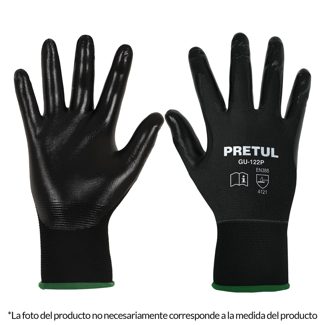 Guantes de nylon recubiertos de nitrilo, chicos, Pretul