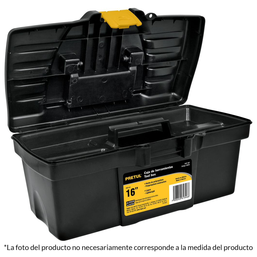 Caja plástica para herramientas 19', Pretul