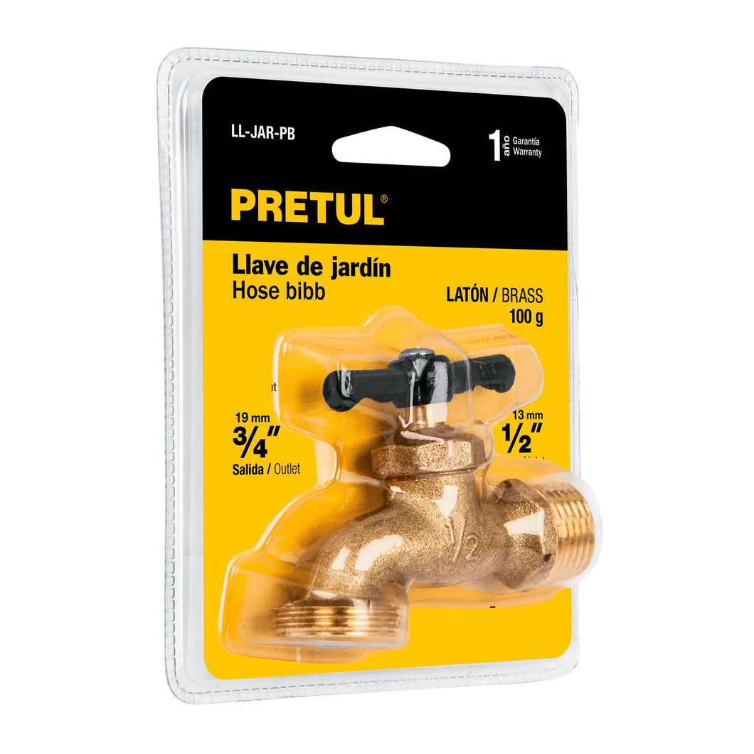 Llave de nariz para jardín, 1/2' en blister, Pretul