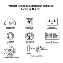 Cargar imagen en el visor de la galería, Generador eléctrico a gasolina, 7,000 w, Pretul
