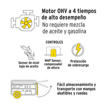 Cargar imagen en el visor de la galería, Generador eléctrico a gasolina, 7,000 w, Pretul
