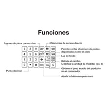 Cargar imagen en el visor de la galería, Báscula electrónica multifunciones capacidad 40 kg, Pretul
