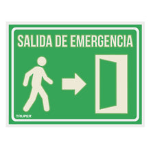 Cargar imagen en el visor de la galería, Letrero de señalización &#39;SALIDA DE EMERGENCIA&#39;, 21 x 28 cm
