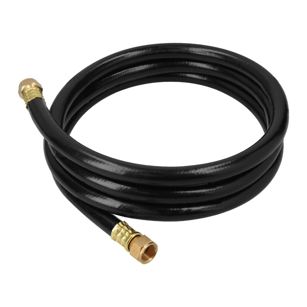 Manguera flexible negra, PVC, 3/8', 250 PSI,con conexión, 2m