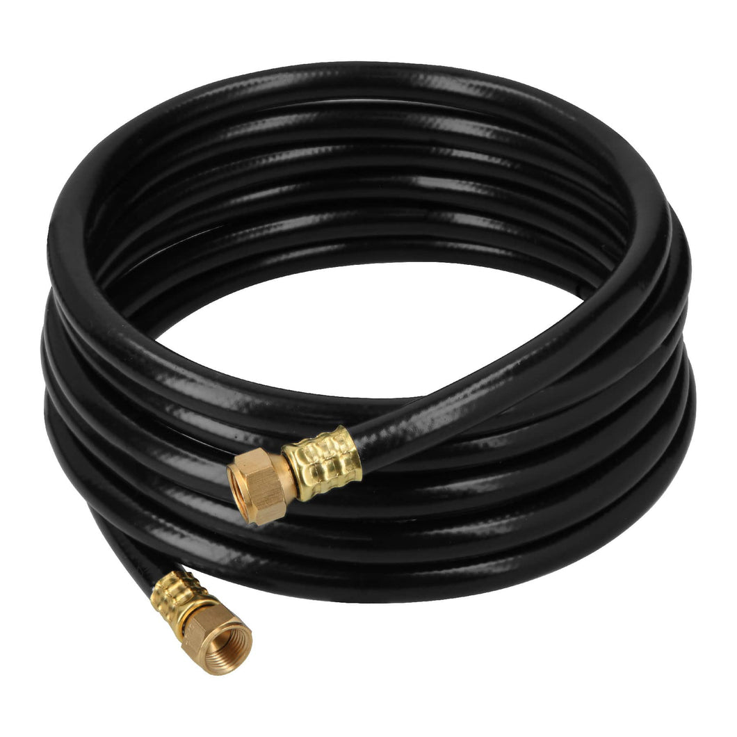 Manguera flexible negra, PVC, 3/8', 250 PSI,con conexión, 4m