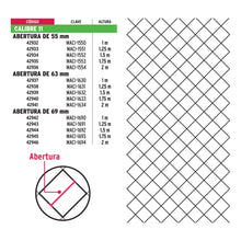 Cargar imagen en el visor de la galería, Malla ciclónica, calibre 11, abertura 55 x 55, 1x20 m
