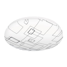 Cargar imagen en el visor de la galería, Plafón redondo, decorativo, diseño de cuadros, 18 W, LED
