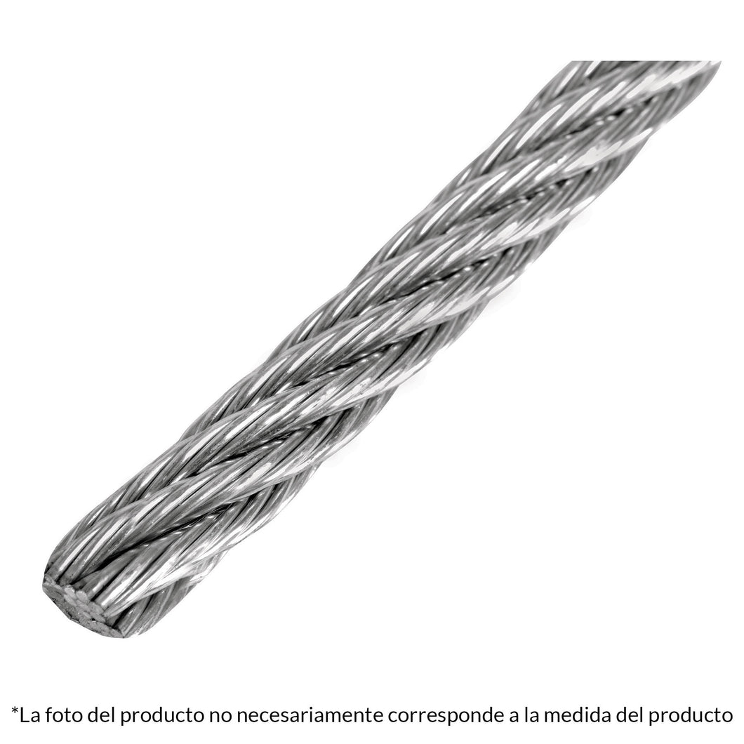 Cable flexible de acero 1/8', 7X19, 75 m