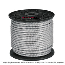 Cargar imagen en el visor de la galería, Cable rígido de acero 1/8&#39;, recubierto PVC, 7X7, 75 m
