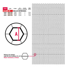 Cargar imagen en el visor de la galería, Malla de acero galvanizado, hexagonal, 38 mm x 1.75 m
