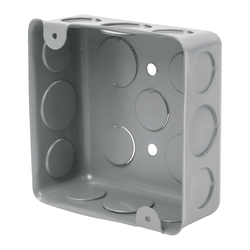 Caja de acero cuadrada 4x4', económica, Volteck