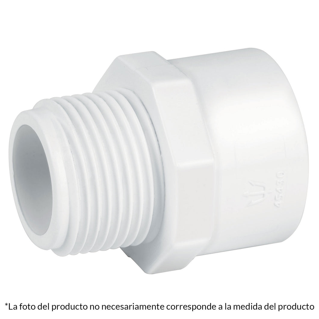 Adaptador macho de PVC 1'