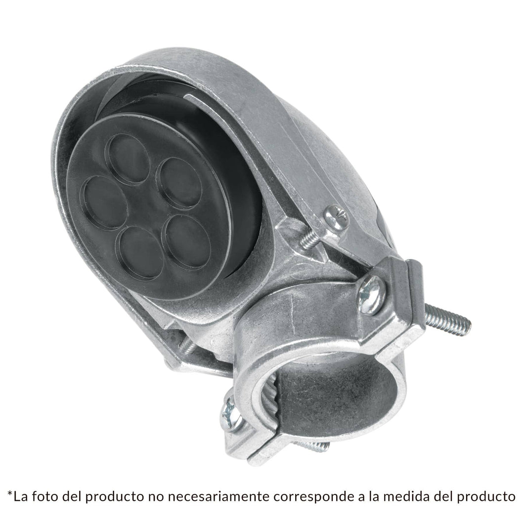  Mufa con abrazadera para tubo 3/4', Volteck