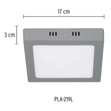 Cargar imagen en el visor de la galería, Plafón cuadrado, moderno, 12 W, 6500 K, LED, gris
