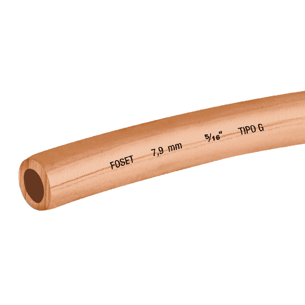 Tubo de cobre flexible, 5/16', rollo de 15 metros