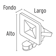 Cargar imagen en el visor de la galería, Reflector de LED, 10 W con sensor de movimiento
