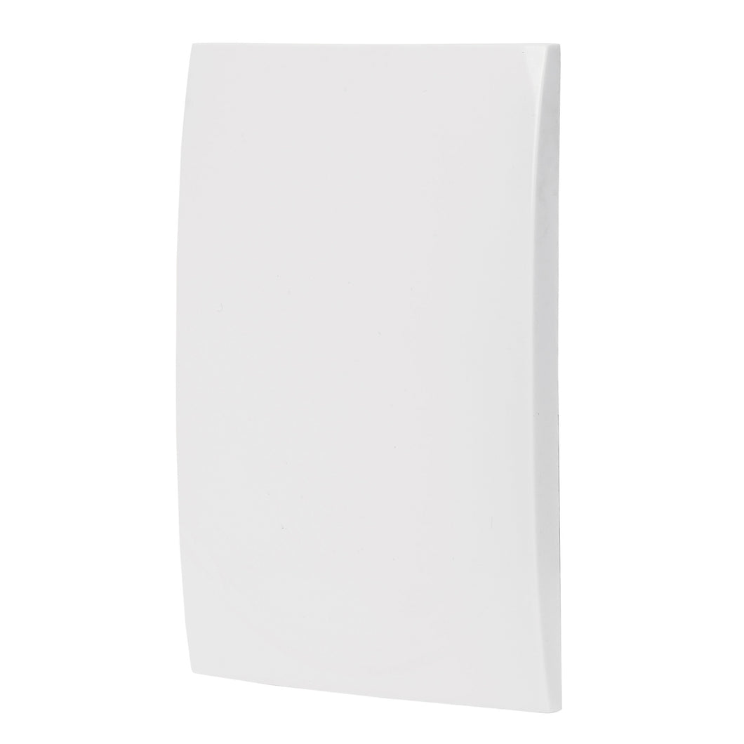 Placa de ABS ciega, línea Oslo, color blanco