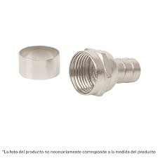 Conector coaxial RG 6 tipo campana,bolsa 4 pzas