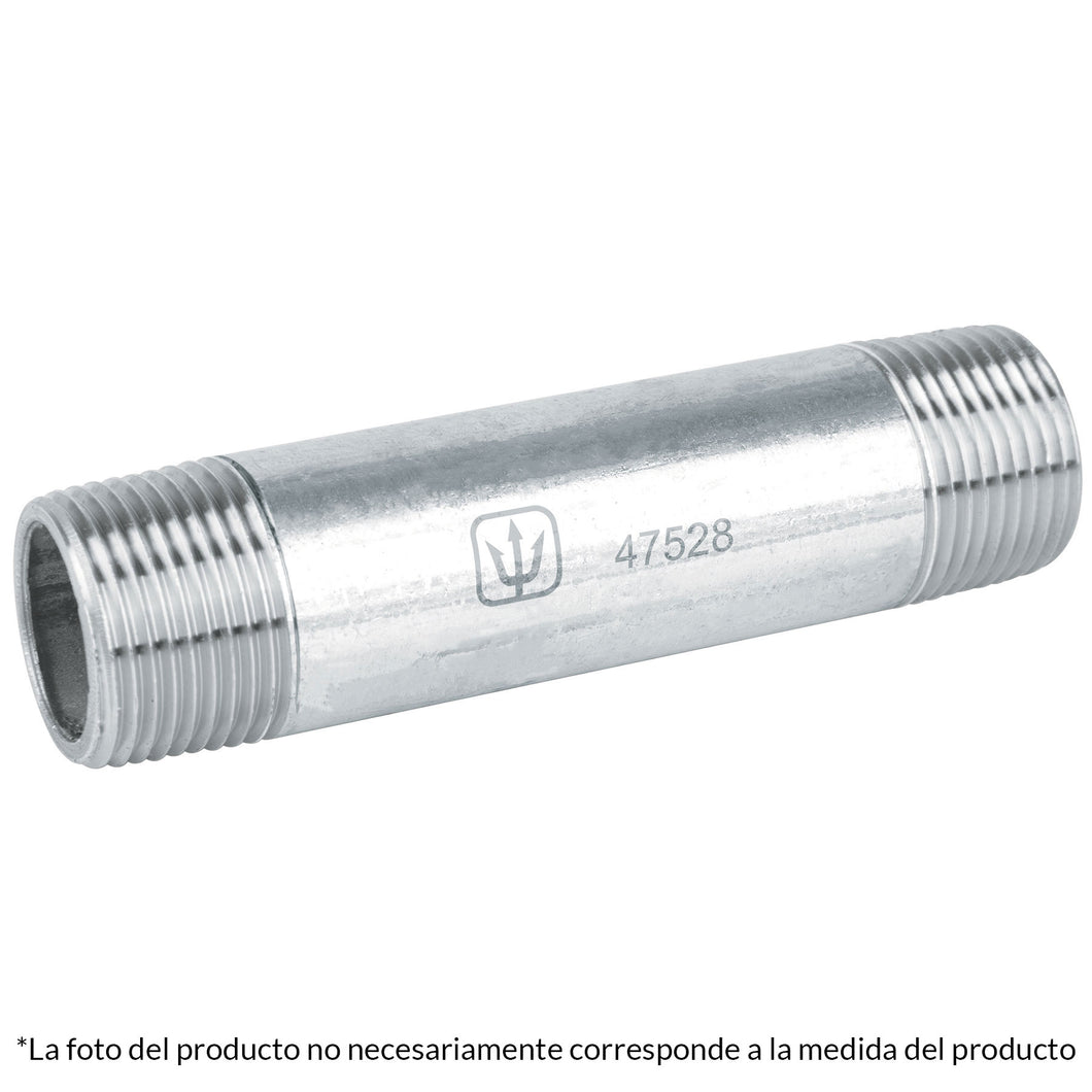 Niple, acero galvanizado, 3/4 x 10', cedula 40